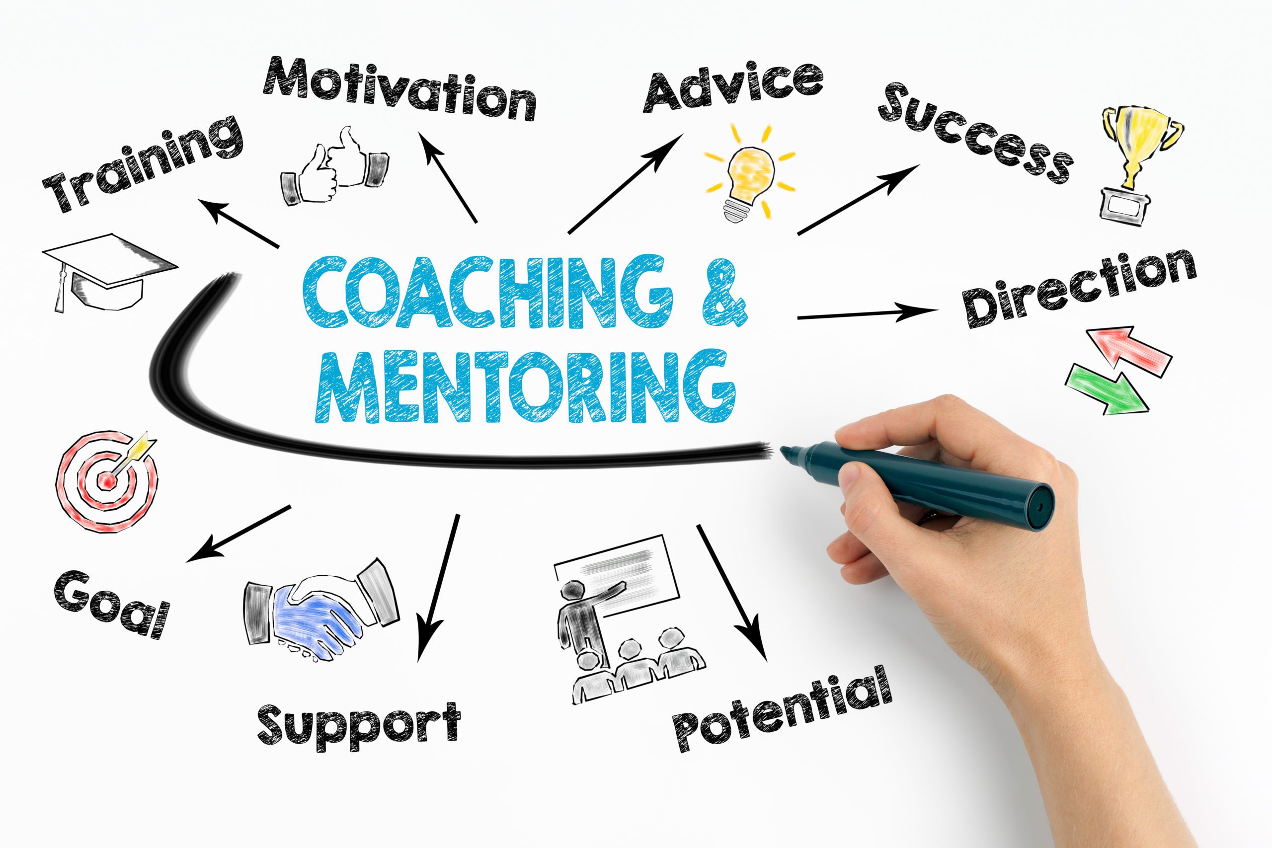 Coaching and mentoring diagram